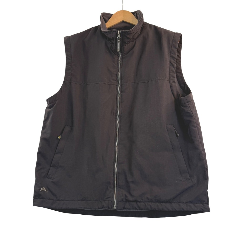 Stormtech Vest LG Black Full Zip Fleece Lined Sleeveless Shell Golf Windbreaker